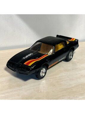 Vintage Trans AM Turbo 1/46 Scale Model Diecast Toy Car Collectible Black 1980s